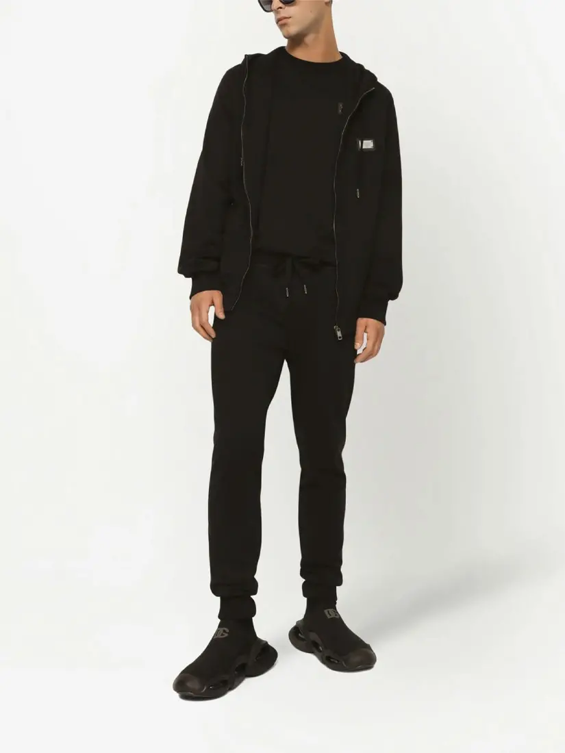 Hoodie Dolce & Gabbana Logo Tag Zip-Up