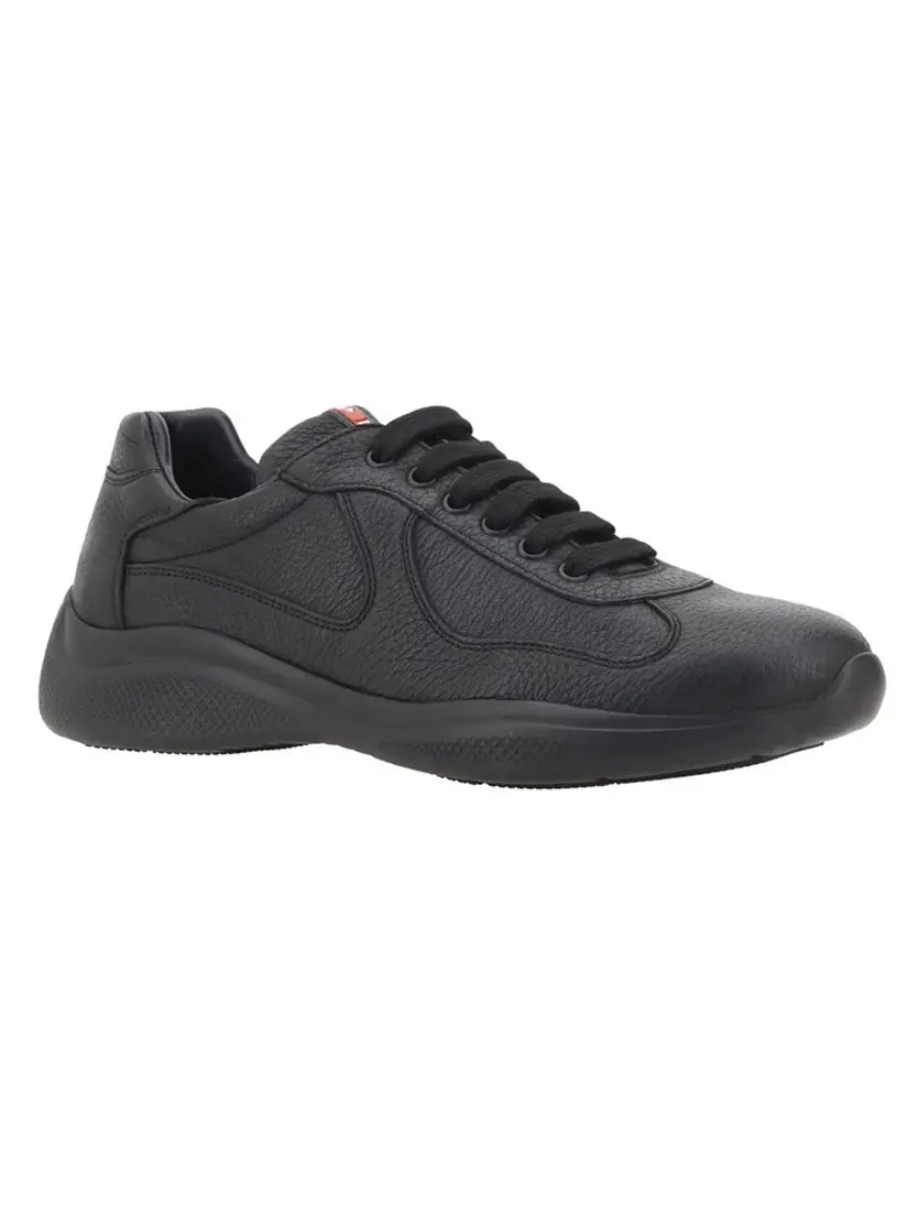 Prada Grained Leather Sneakers