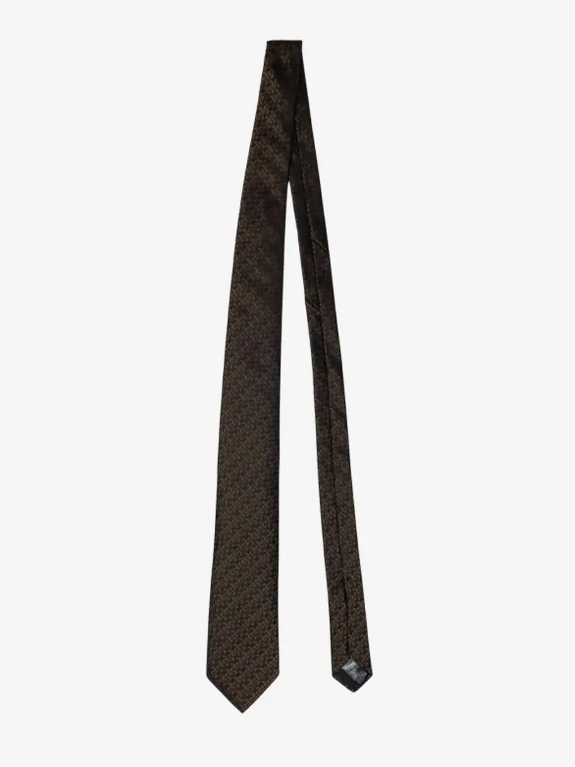Kravatë Dolce & Gabbana Silk Brown Tie