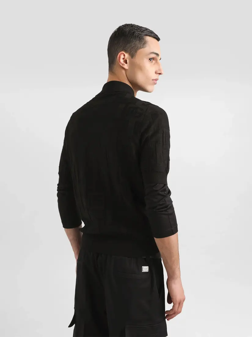 Bluzë Polo Dolce & Gabbana Silk With Jacquard Logo