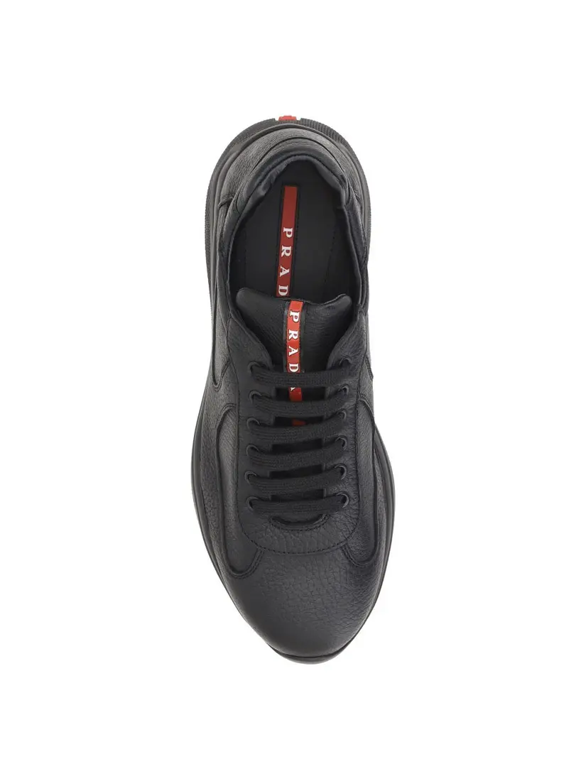 Prada Grained Leather Sneakers