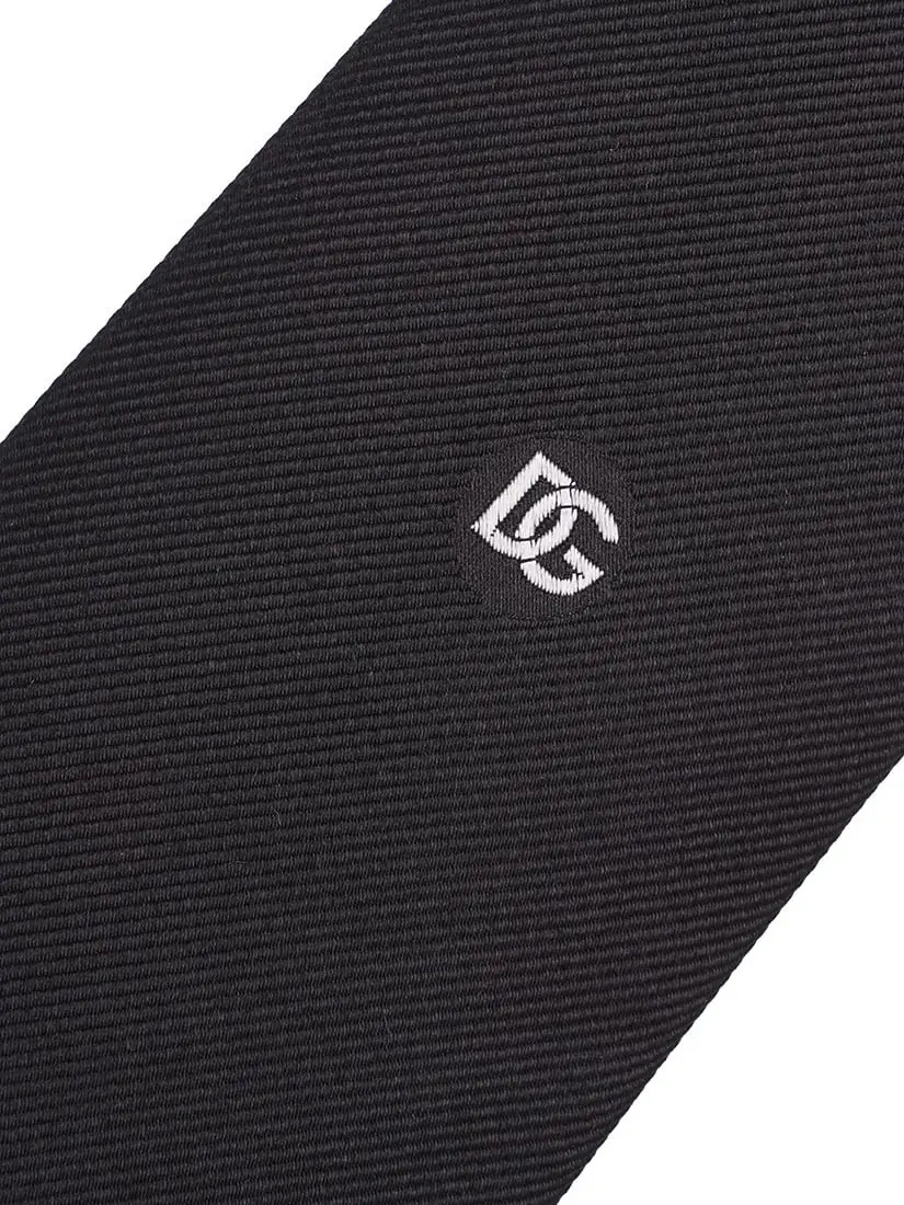 Kravatë Dolce & Gabbana Silk Black Tie