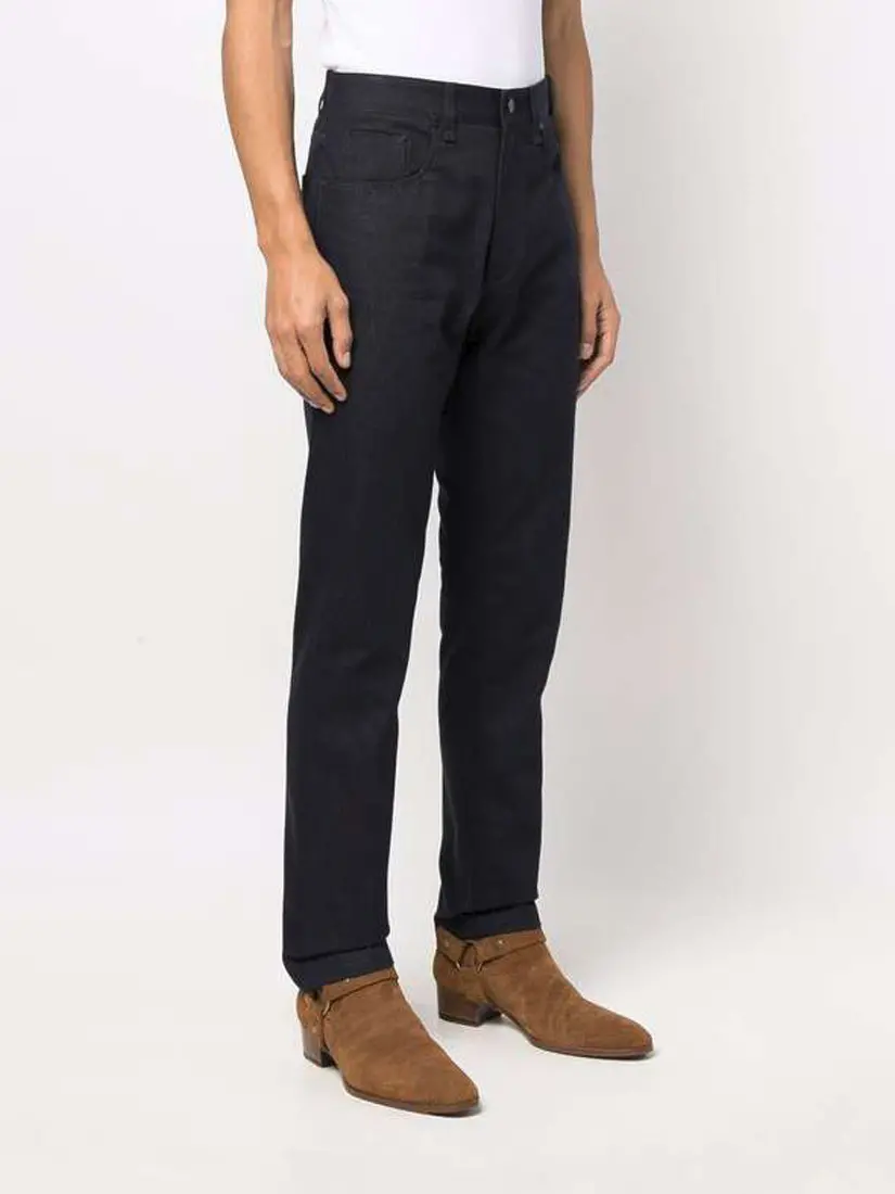 Fendi Regular Logo Jacquard Blue Denim
