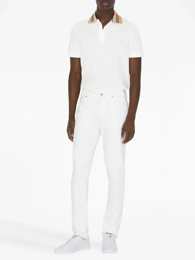 Burberry Check Collar Polo Shirt