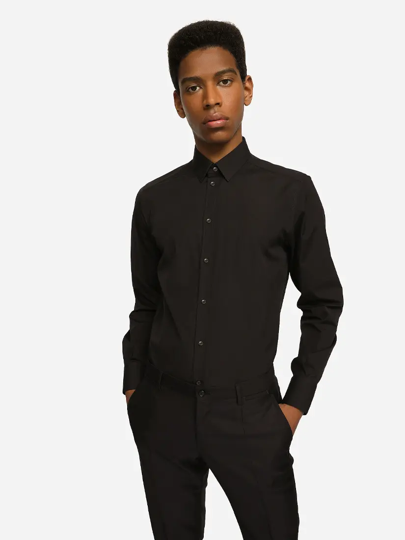 Këmishë Dolce & Gabbana Stretch Poplin Gold-Fit