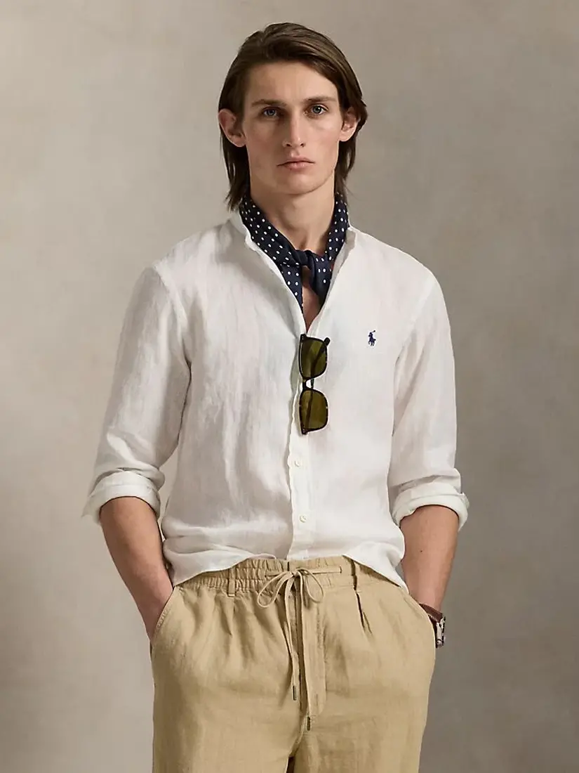 Këmishë Ralph Lauren Embroidered Logo Linen