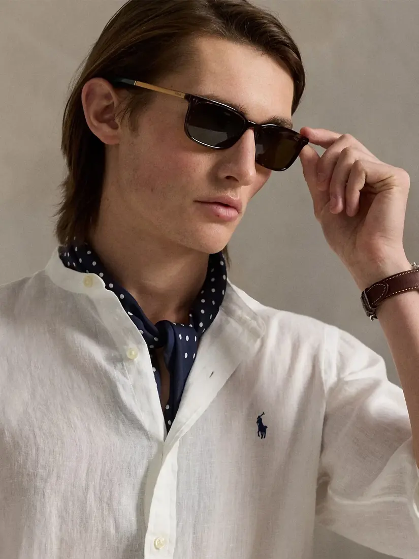 Këmishë Ralph Lauren Embroidered Logo Linen