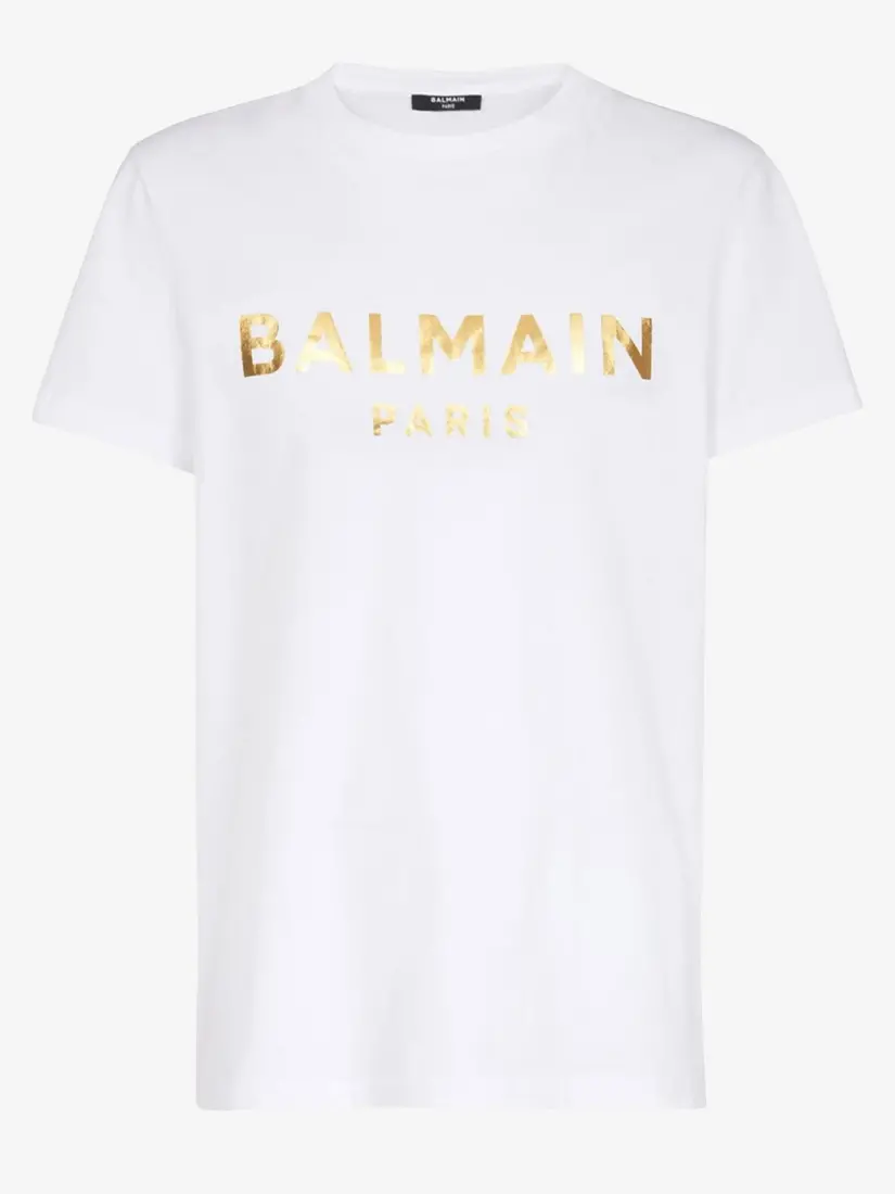 Bluzë Balmain Gold Logo Print