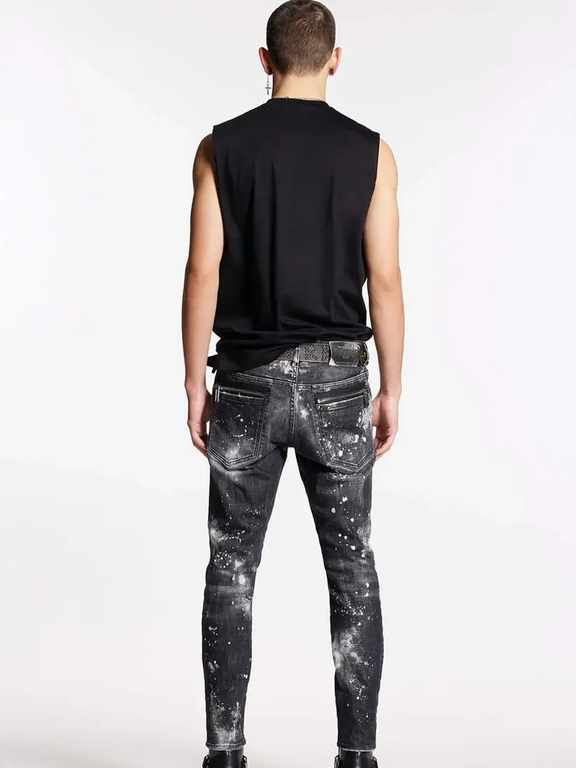 Xhinse Dsquared2 Black Bleached Wash Skater