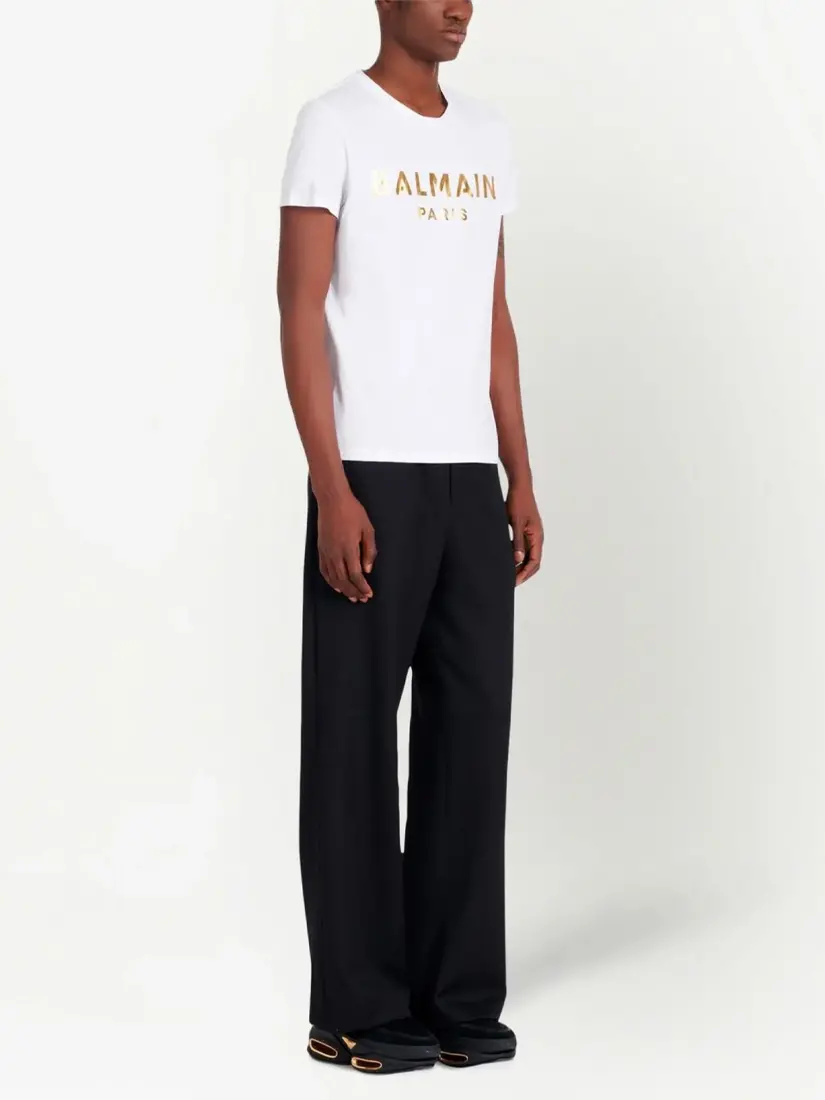 Bluzë Balmain Gold Logo Print