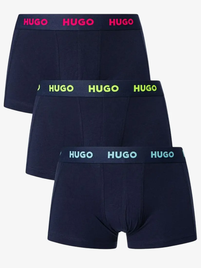 Bokse Hugo Boss Logo Waistband Trunks (3 palë)
