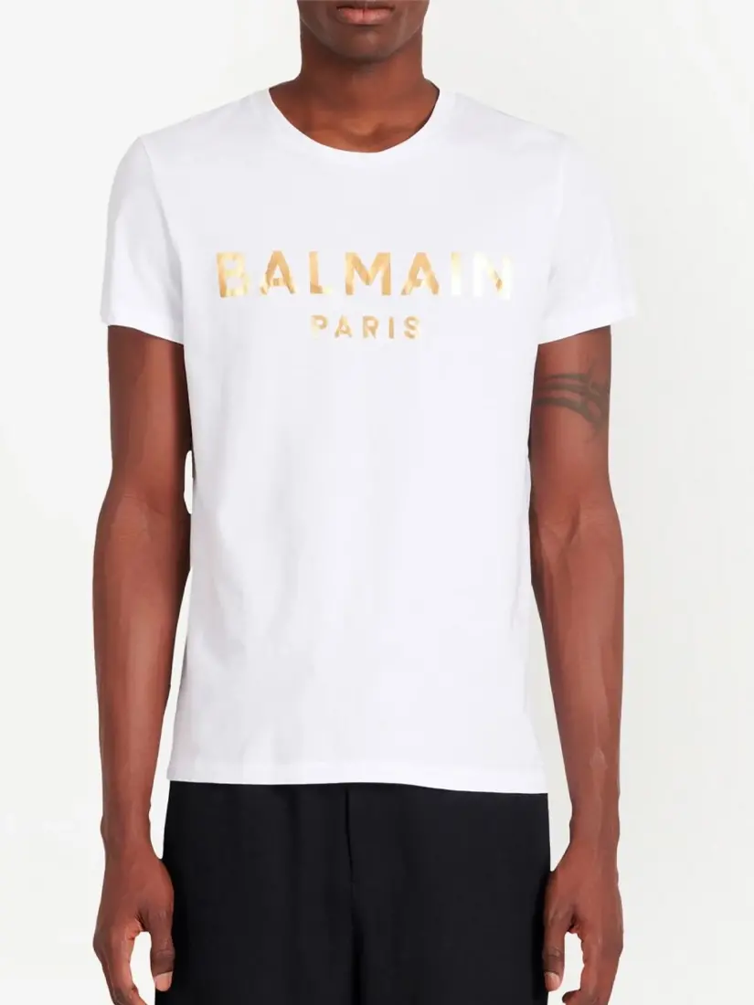 Bluzë Balmain Gold Logo Print