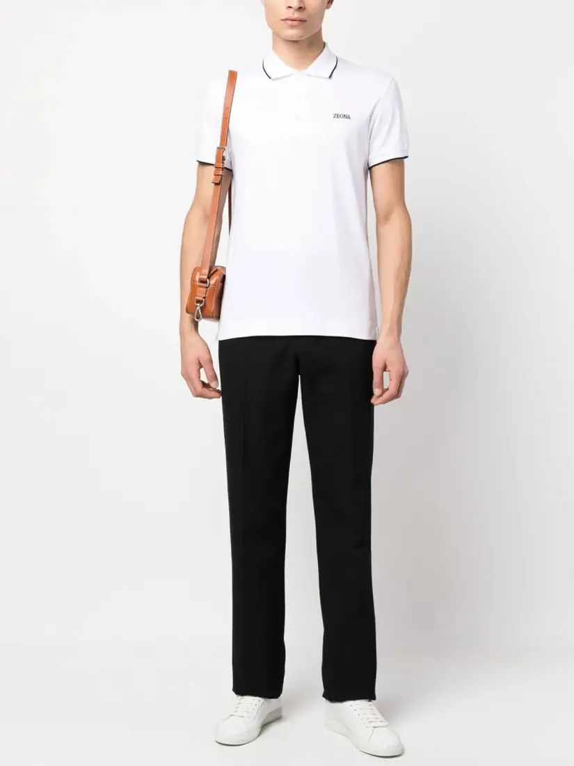 Bluzë Polo Zegna Logo Print