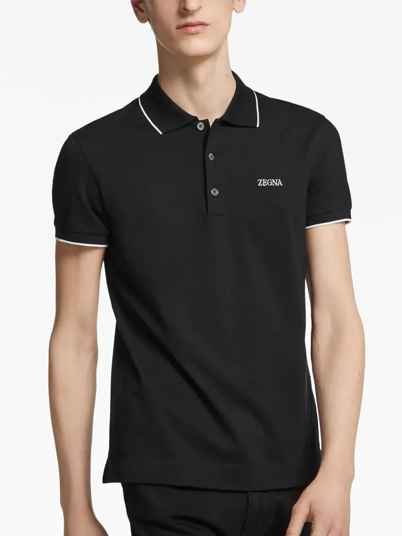 Bluzë Polo Zegna Logo Print
