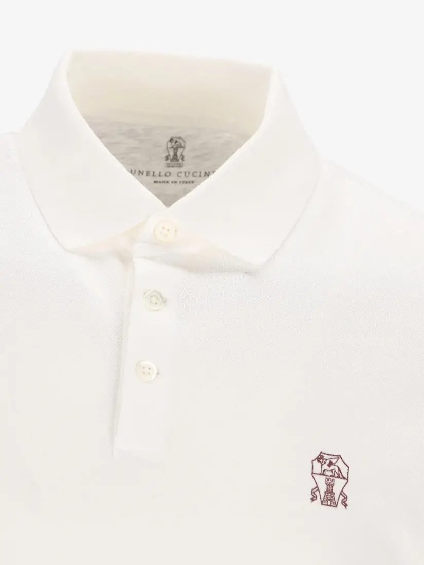 Polo Shirt Brunello Cucinelli Logo Printed