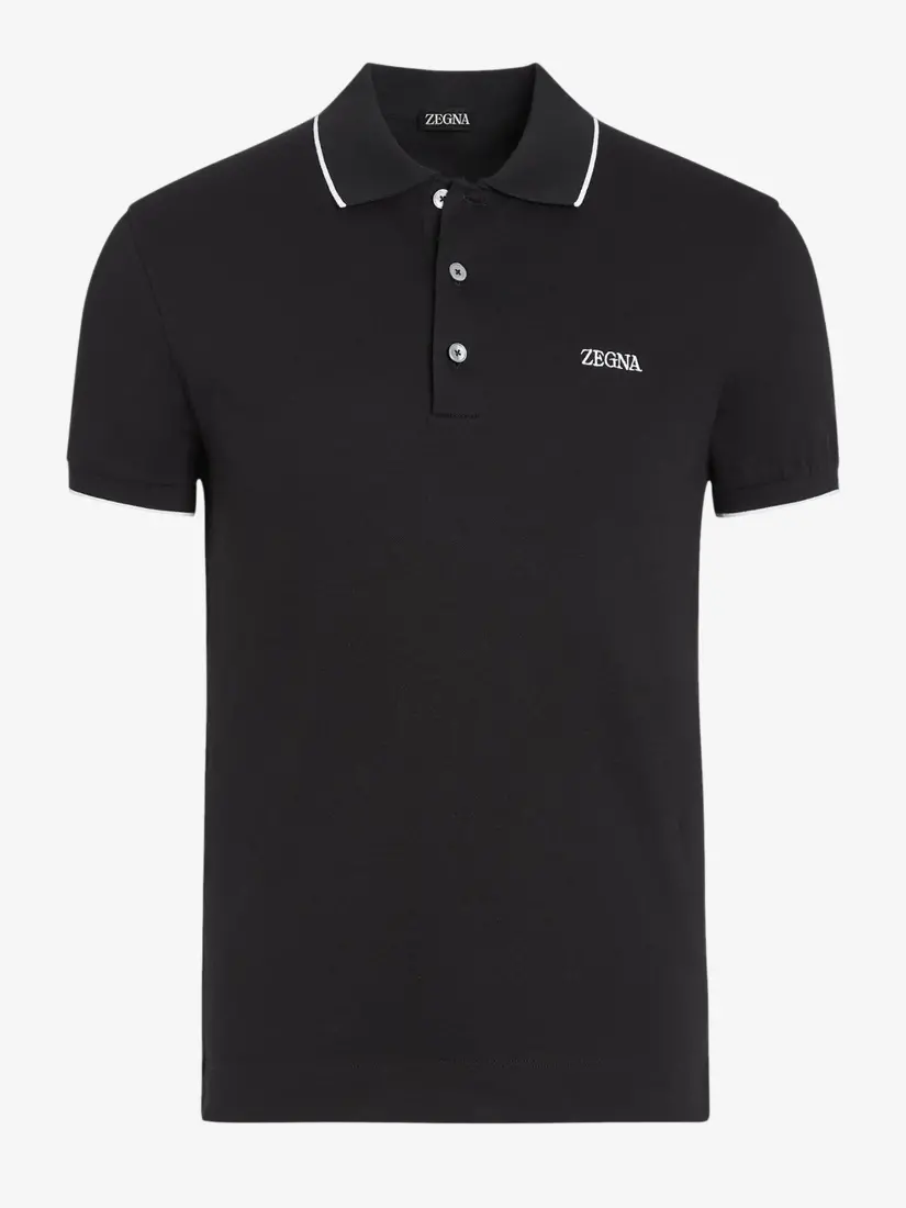 Bluzë Polo Zegna Logo Print
