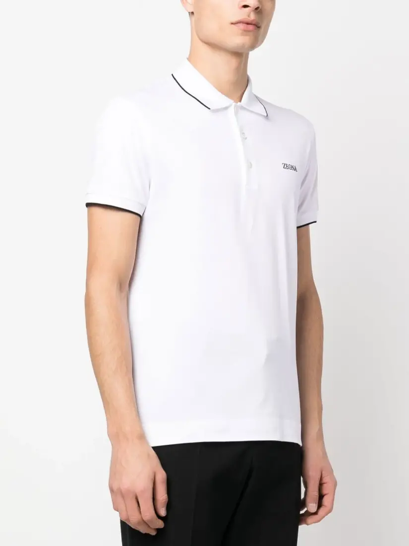 Bluzë Polo Zegna Logo Print