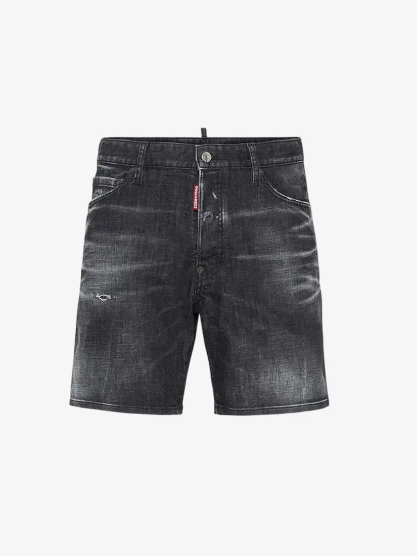 Pantallona të shkutra xhins DSquared2 Black Easy Wash Marine