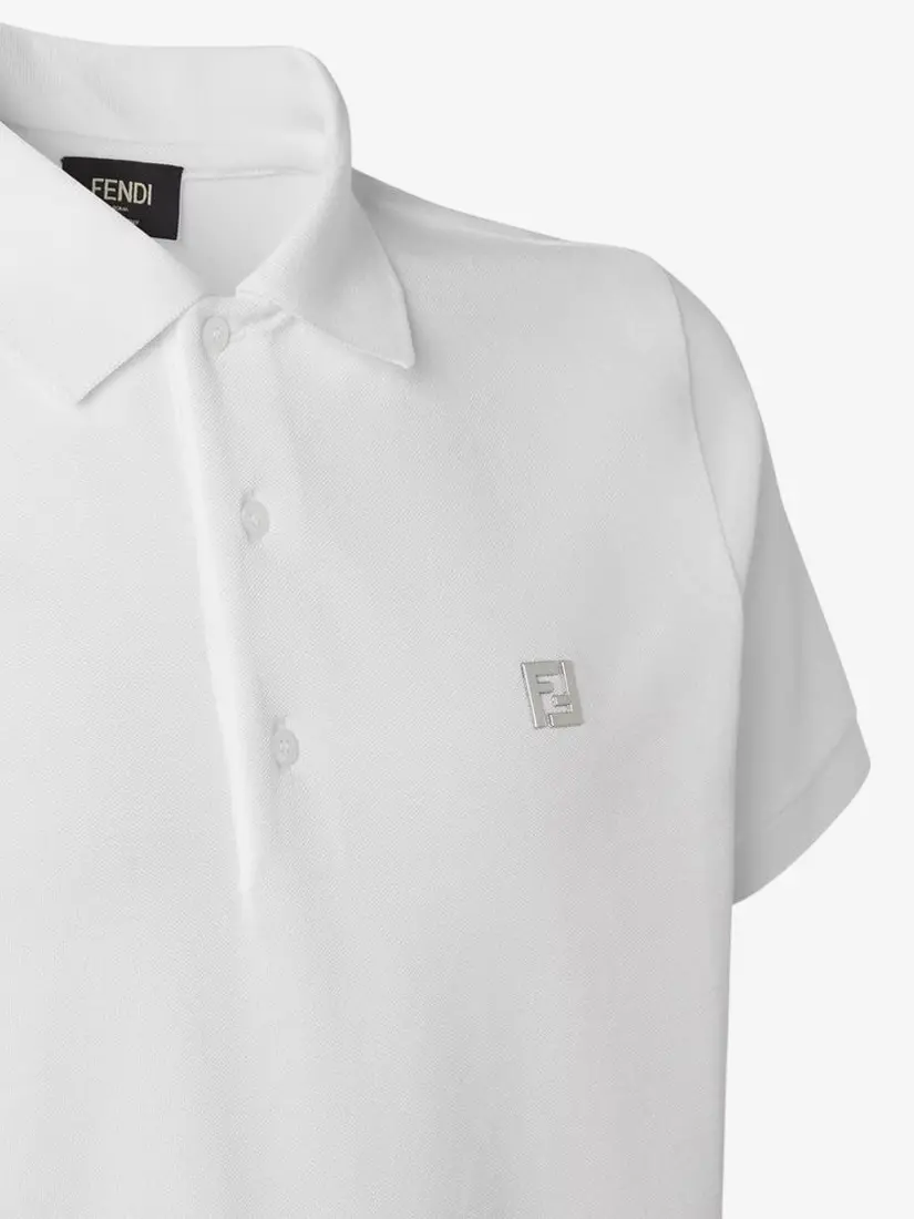 Fendi FF Logo Metal Polo Shirt