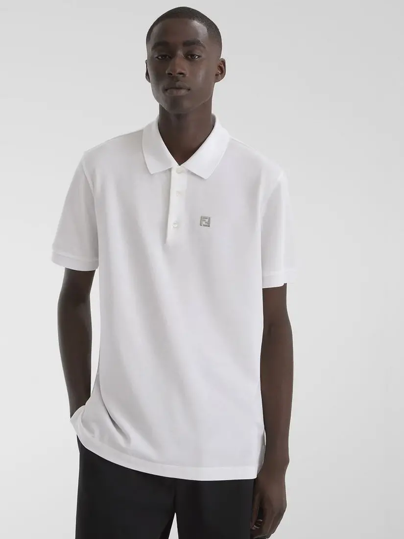 Fendi FF Logo Metal Polo Shirt