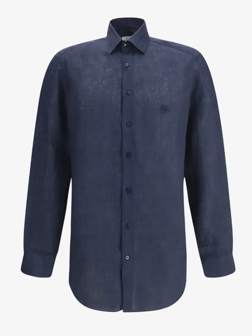 Këmishë linen Etro Pegaso Embroidery