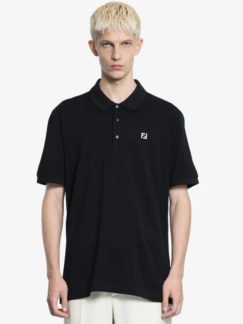 Fendi FF Logo Metal Polo Shirt
