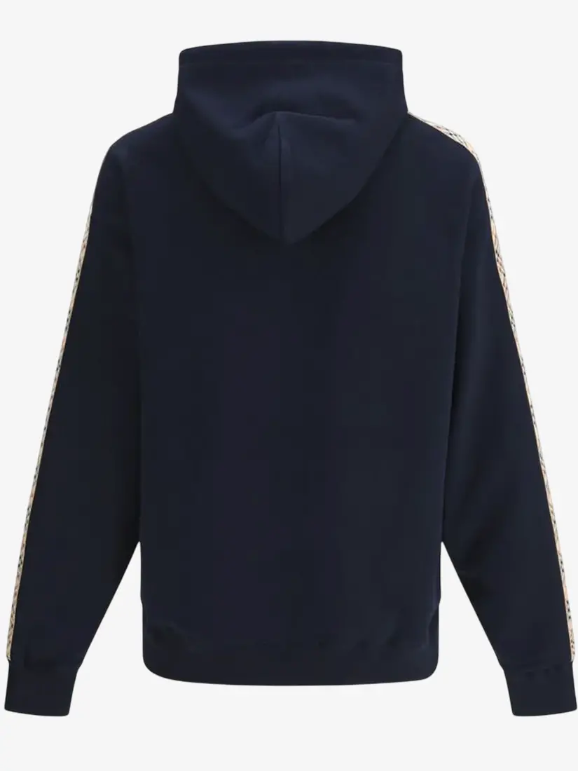 Hoodie Burberry Check Trim Zip