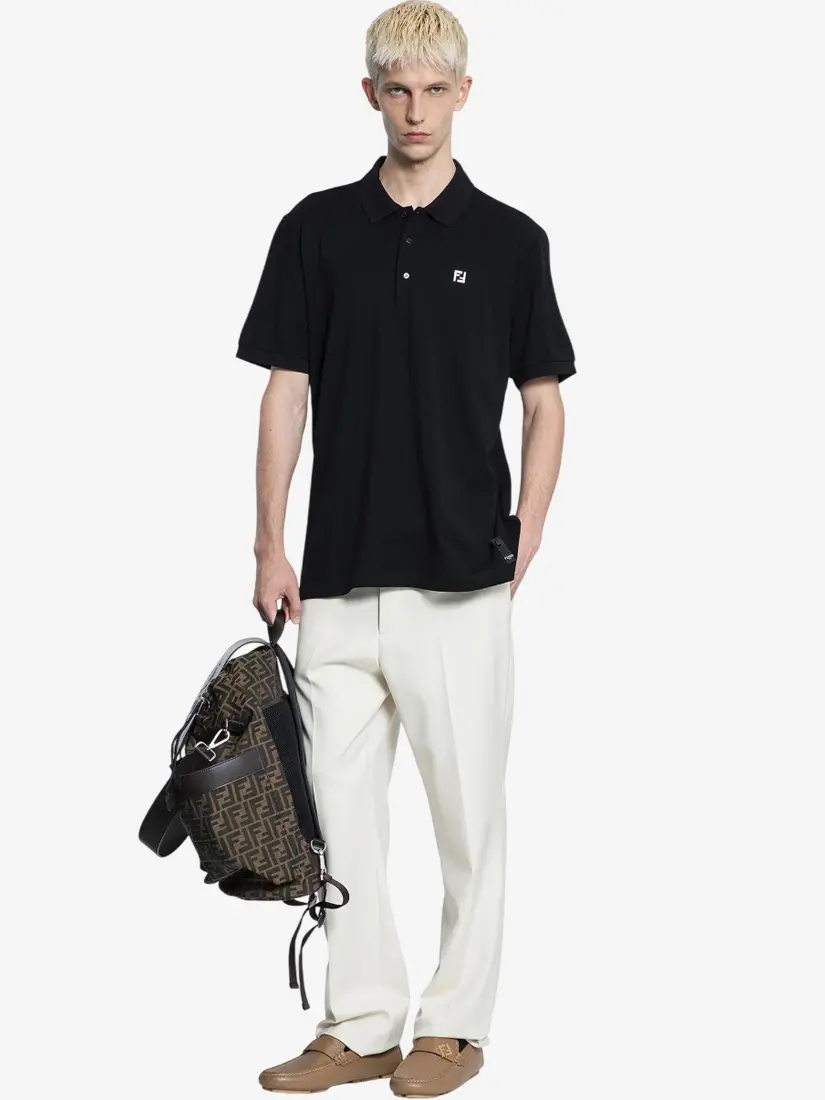 Fendi FF Logo Metal Polo Shirt