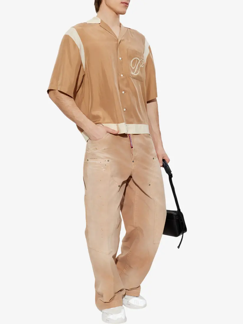 Këmishë DSquared2 Brown Silk