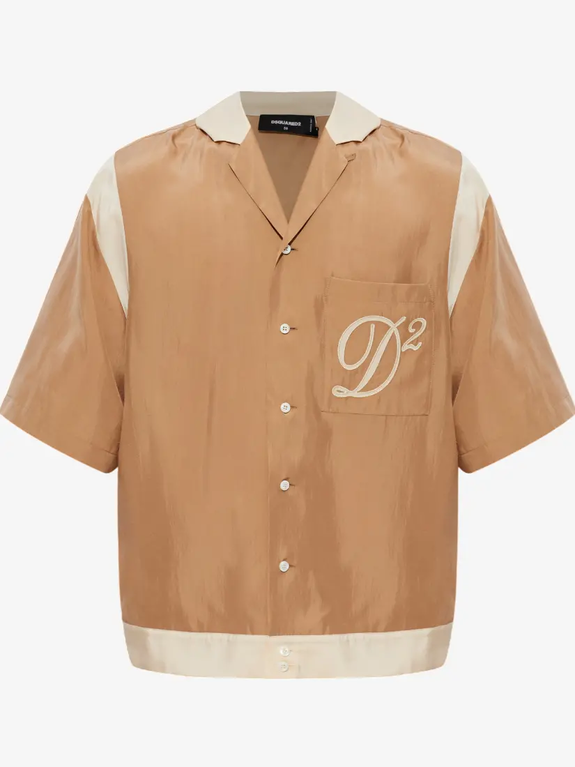 Këmishë DSquared2 Brown Silk
