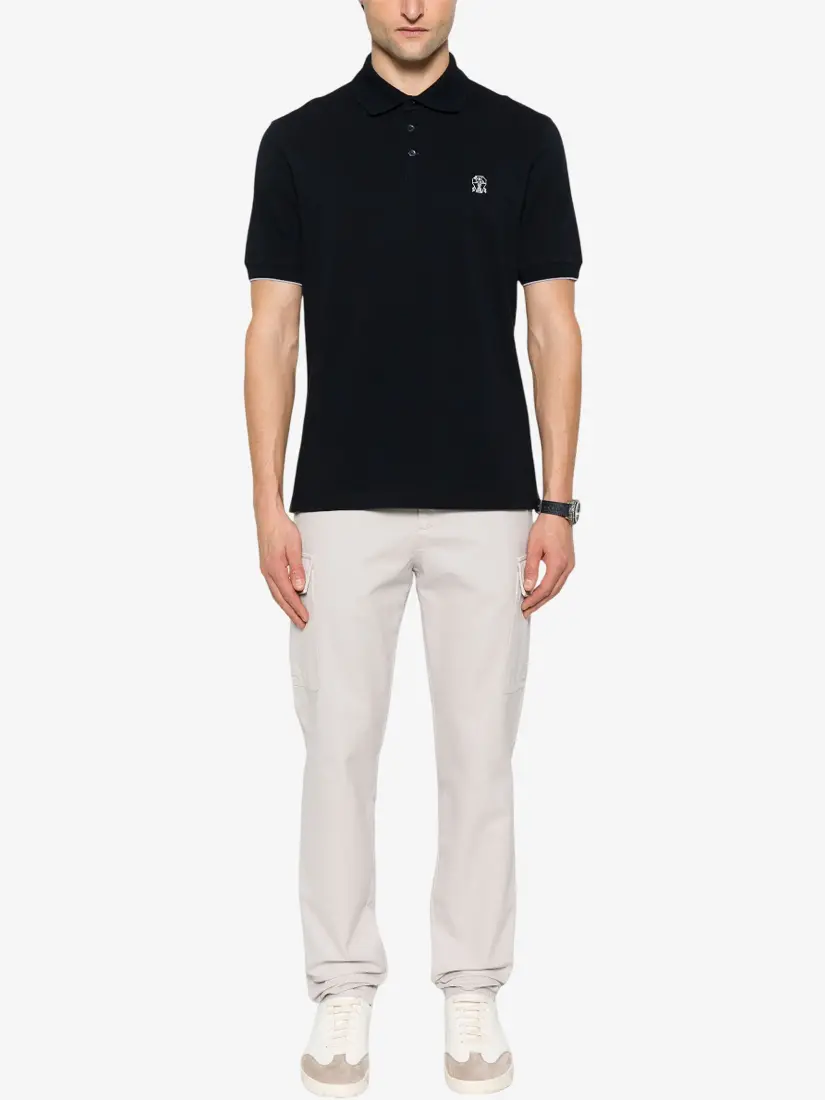 Bluzë Polo Brunello Cucinelli Logo Embroidered