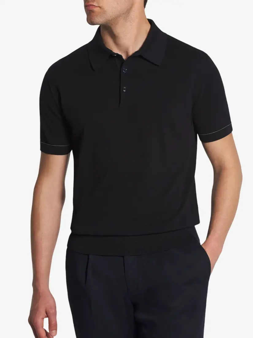 Brioni Island Piqué Cotton Polo Shirt