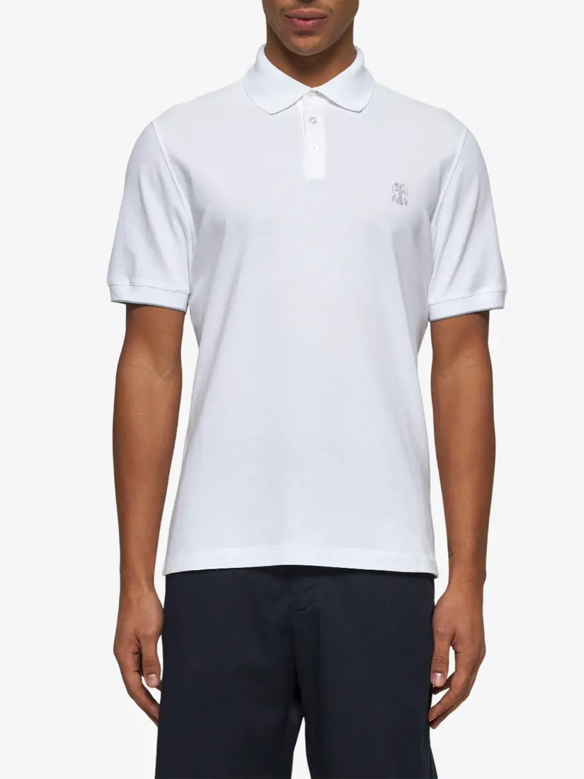 Bluzë Polo Brunello Cucinelli Logo Print
