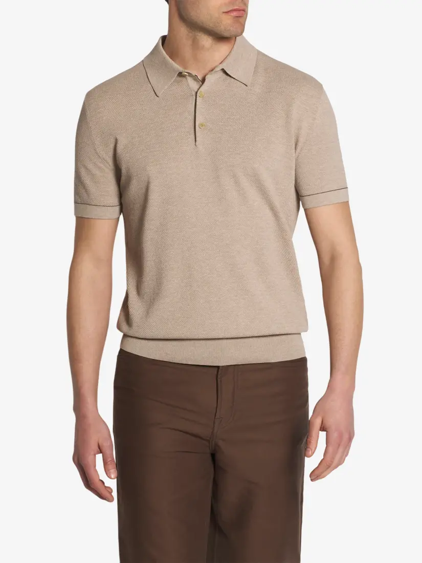 Brioni Island Piqué Cotton Polo Shirt