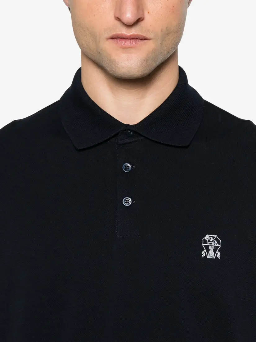 Bluzë Polo Brunello Cucinelli Logo Embroidered