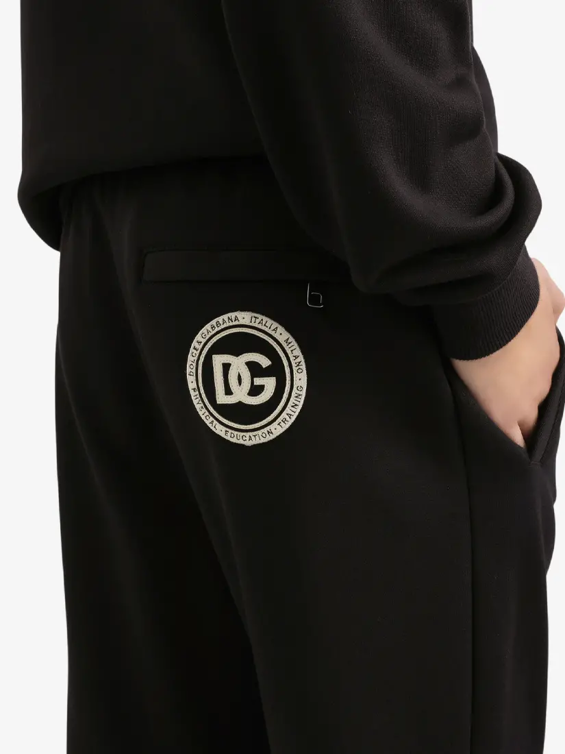 Dolce & Gabbana Trourssers With Logo Patch