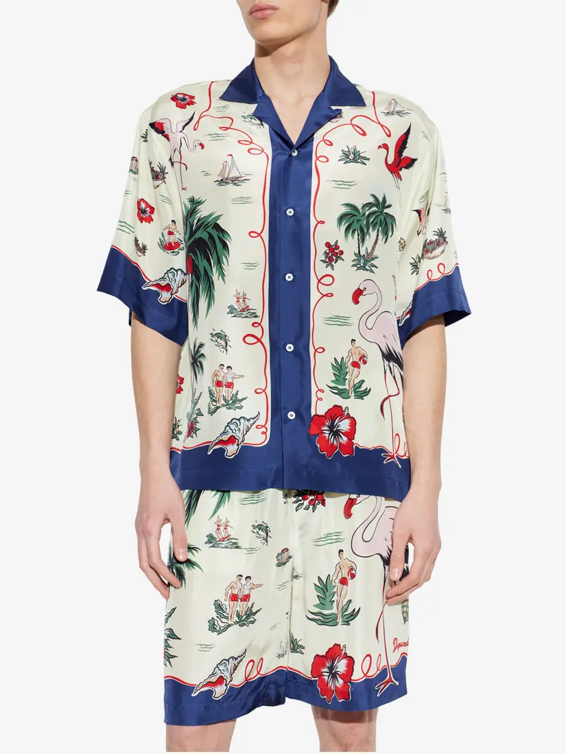 Këmishë DSquared2 Multicolor Silk