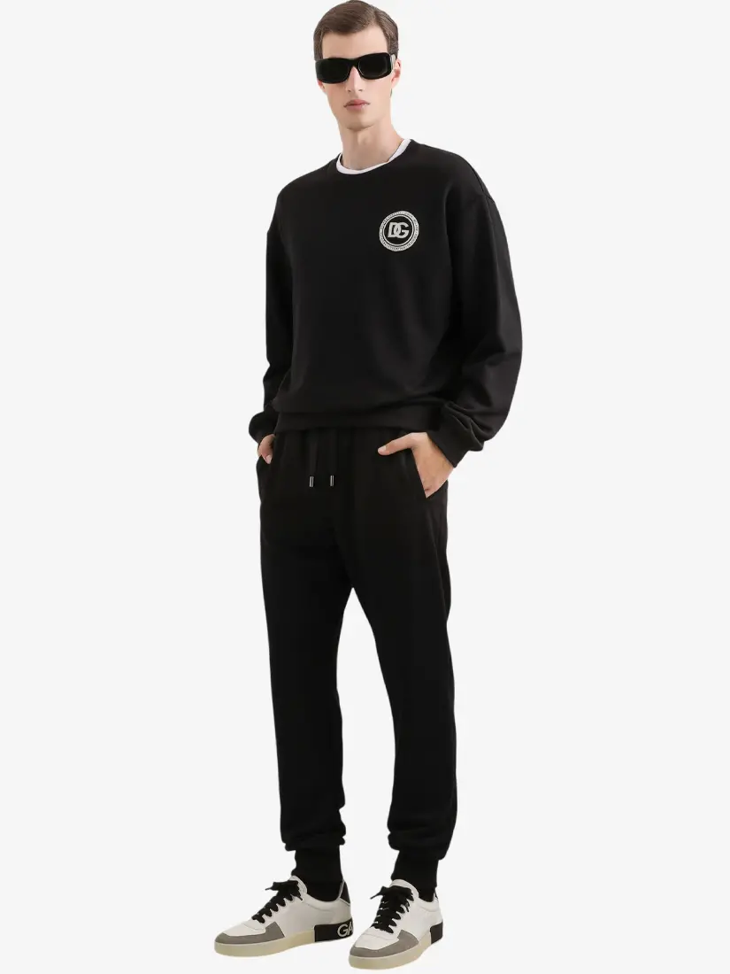 Dolce & Gabbana Trourssers With Logo Patch