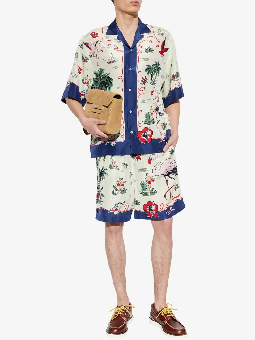 Këmishë DSquared2 Multicolor Silk