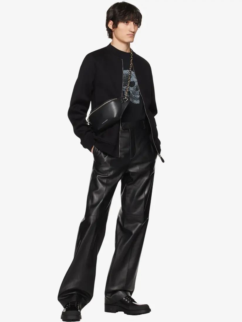 Çantë krahu Alexander McQueen Black Biker Bum