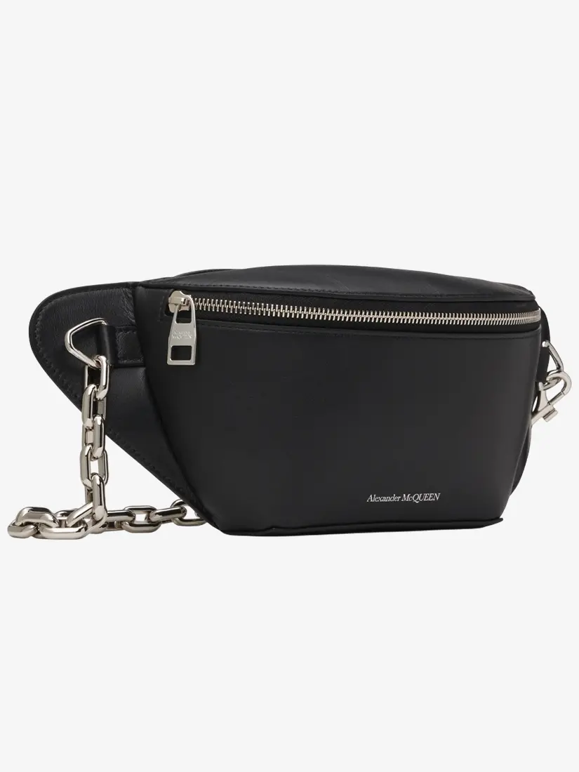 Çantë krahu Alexander McQueen Black Biker Bum