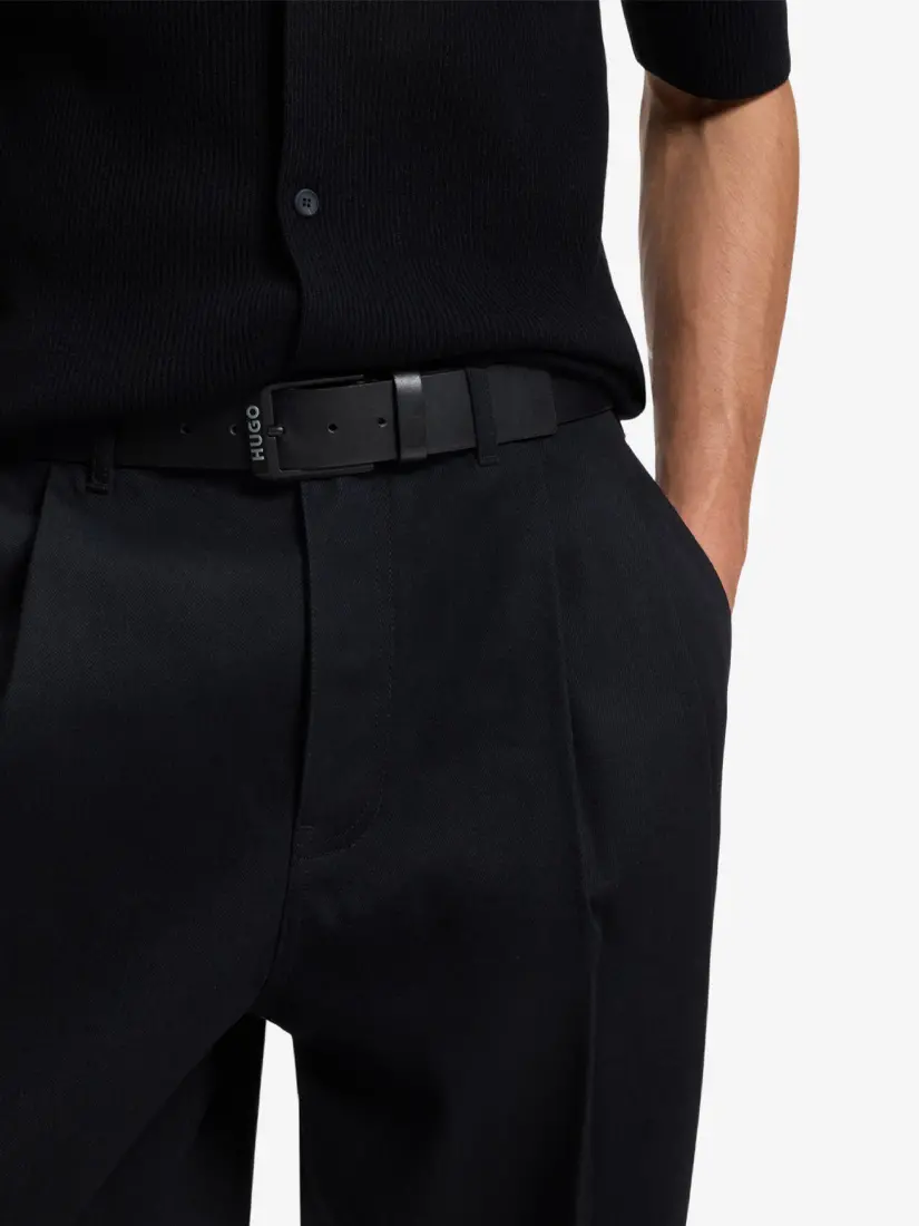 Rrip Lëkure Hugo Boss With Matte Black Logo Trim