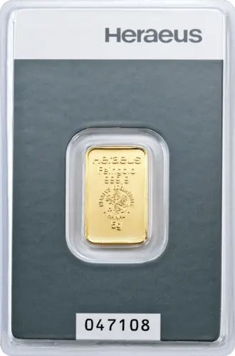 Heraeus Goldbarren 5g 