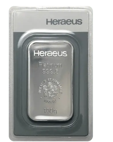 Heraeus Platinbarren 100g