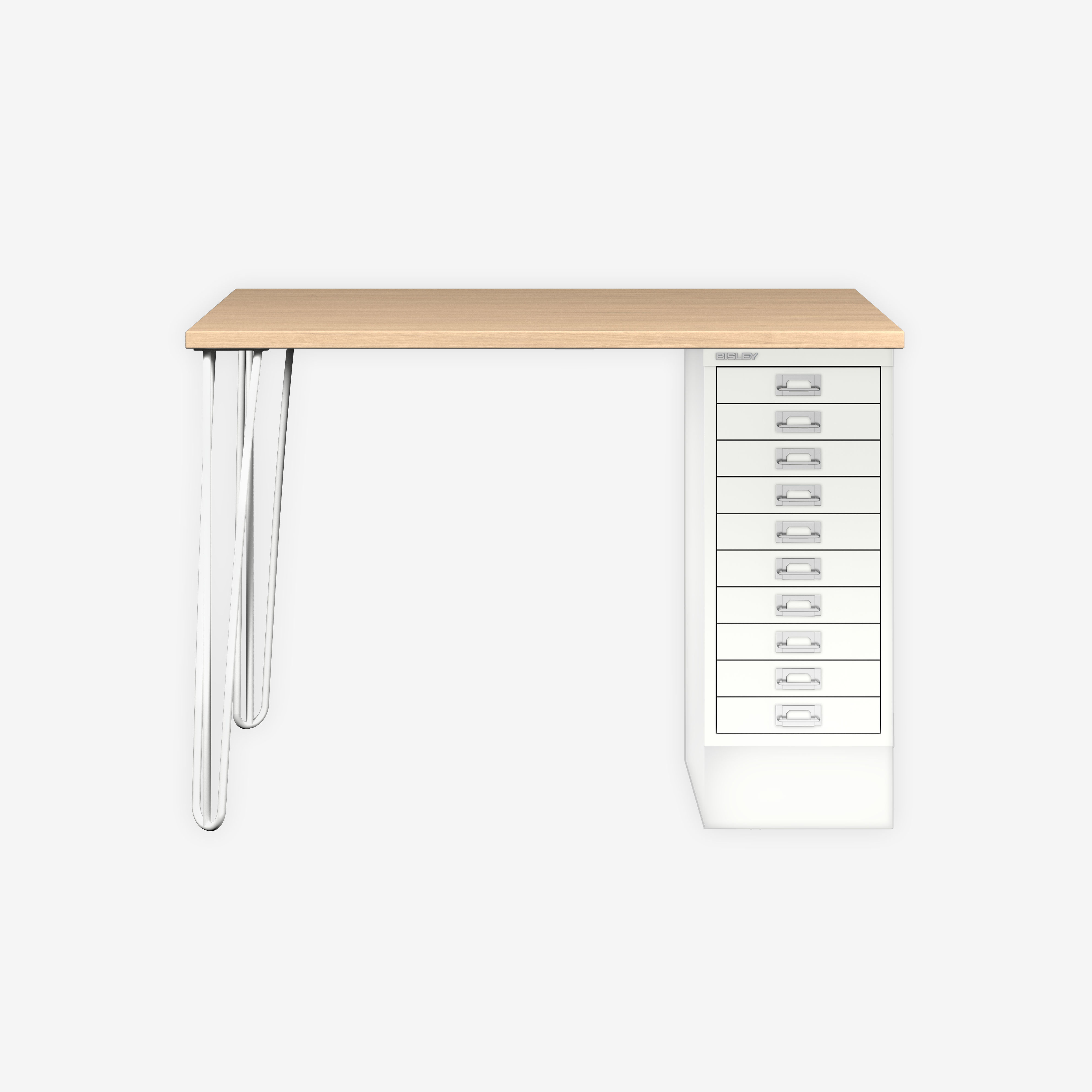 MultiDesk — File Cabinet & Hairpin Legs