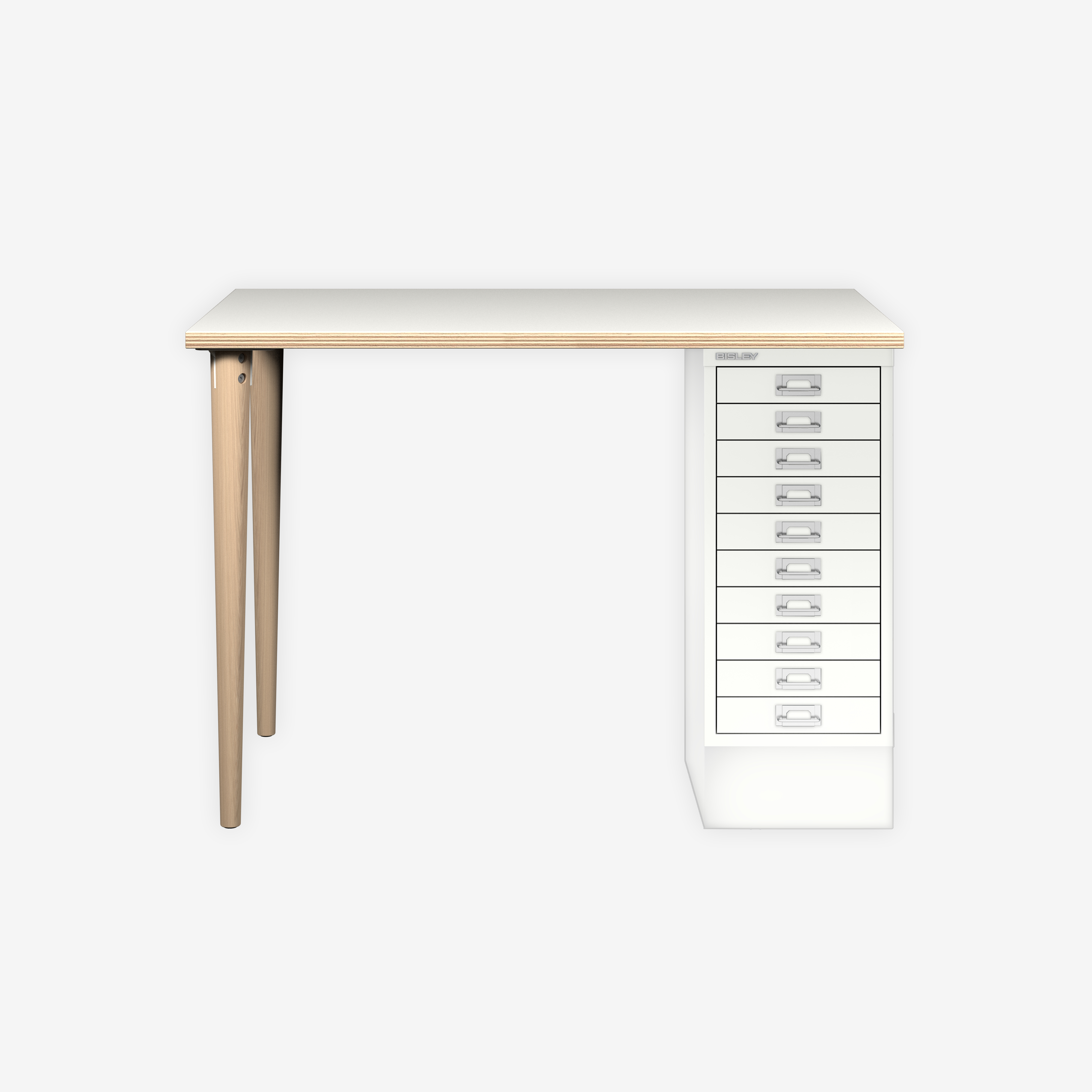 MultiDesk — Drawers & Wood Legs