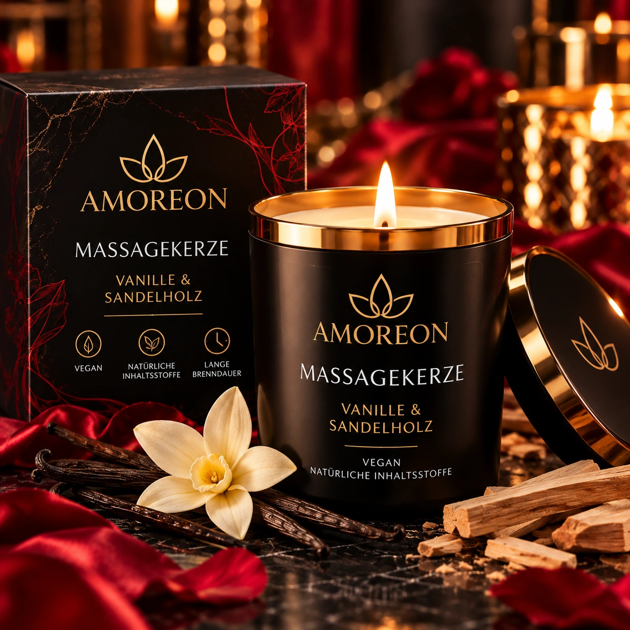 Massagekerze Vanille-Sandelholz
