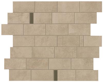Atlas Concorde Boost Pro Clay Minibrick Pro Coffee mozaïek mat - tegel in beige