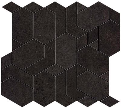 Atlas Concorde Boost Tarmac Shapes mozaïek mat - tegel in zwart