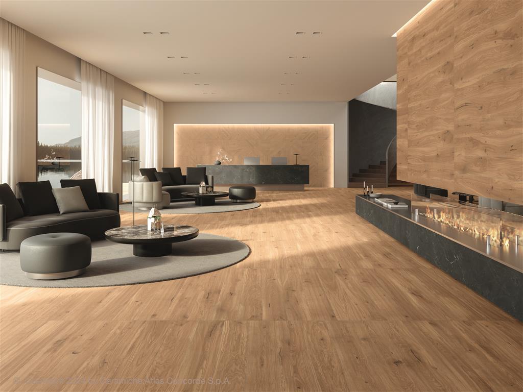 Atlas Concorde Log Amber Oak Forest vloertegel mat - kleur beige (foto 3)